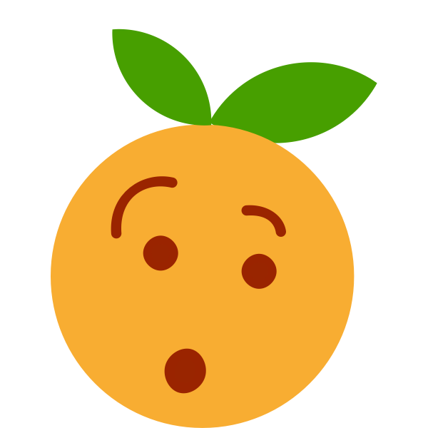 Scared orange