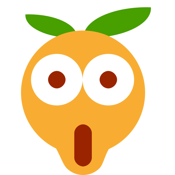 Astonished orange