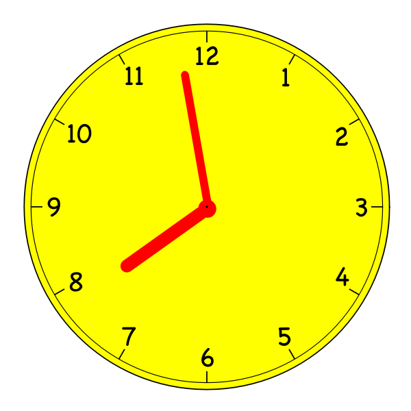 clock just before 8