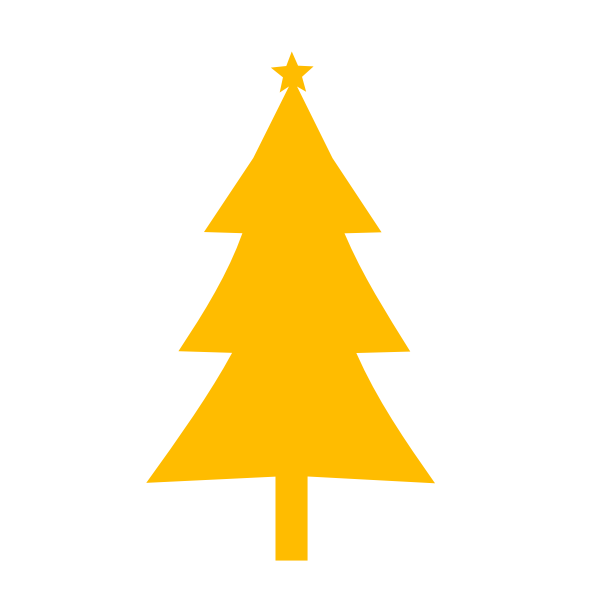 Christmas tree yellow color