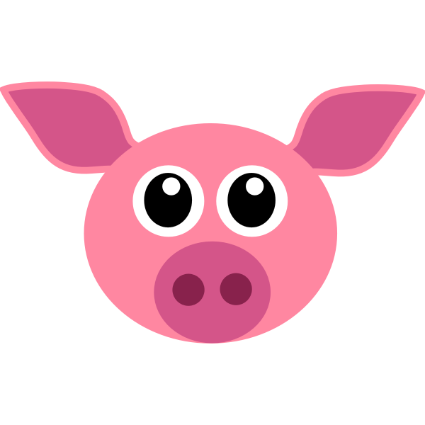 Vector image of funny piglet face | Free SVG