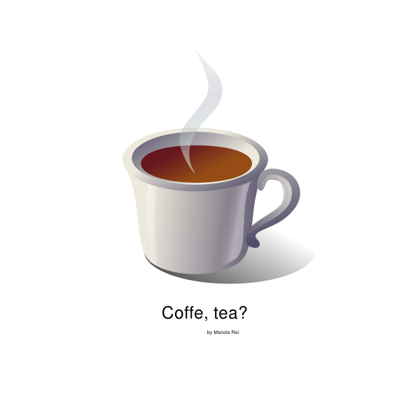 Coffee or tea sticker vector drawing | Free SVG