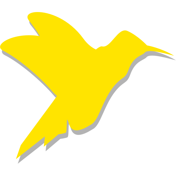 Silhouette vector drawing of colibri