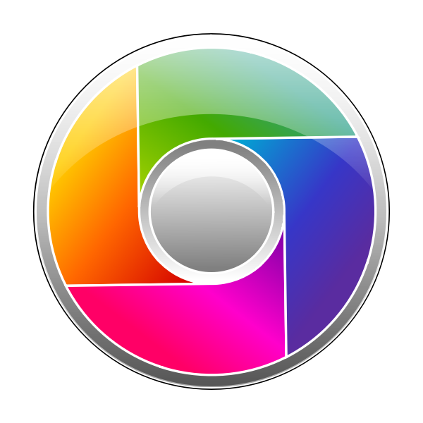 Colorful CD label vector clip art