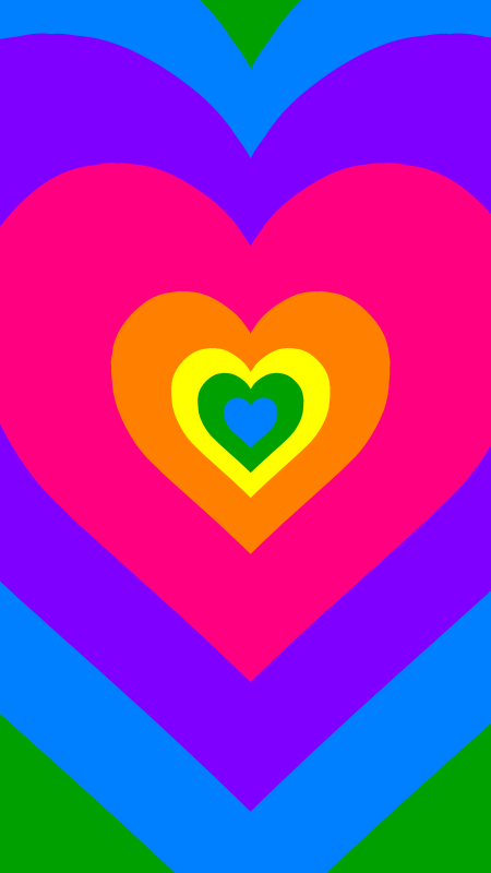Color hearts SVG Animation