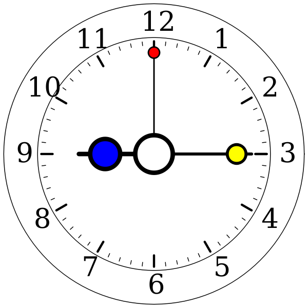 Colorful clock vector image