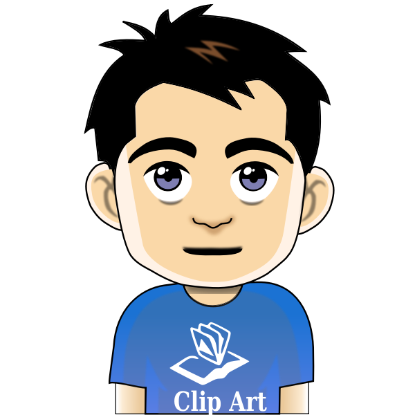 Comic boy avatar vector graphics