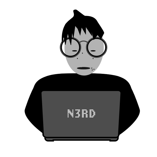 Computer nerd vector image