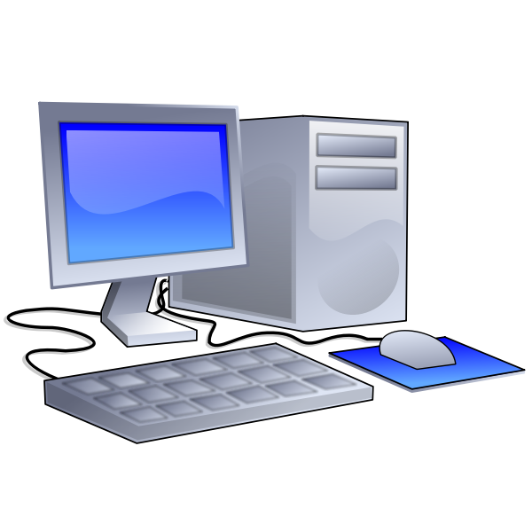 Vector clip art of color PC configuration icon | Free SVG