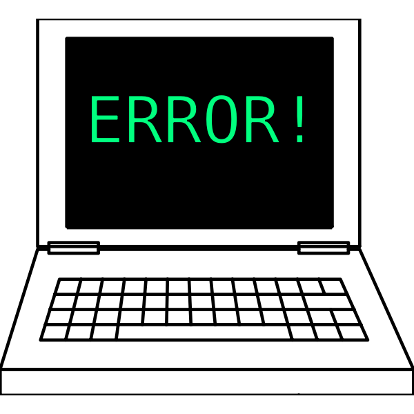 Laptop with error