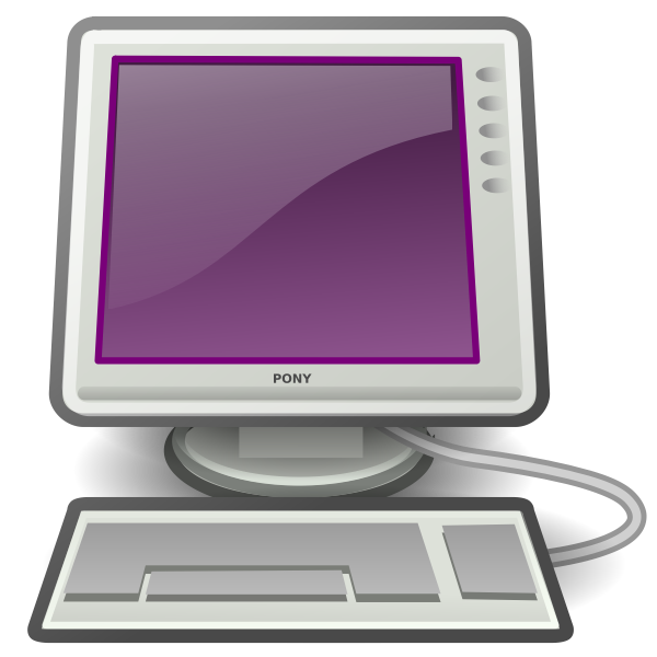 Pony desktop computer vector image