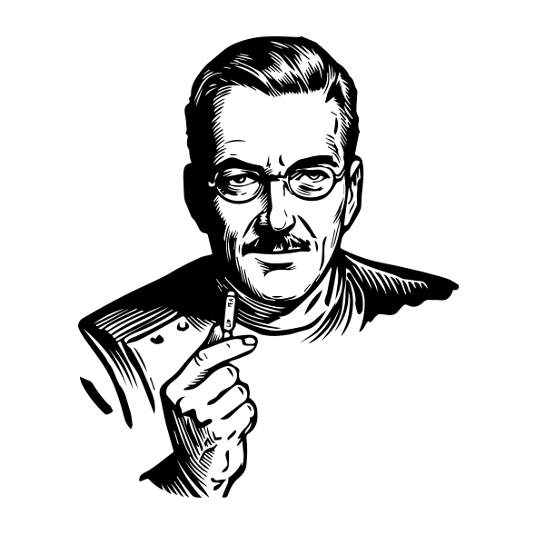 Illustration of a Man with Glasses