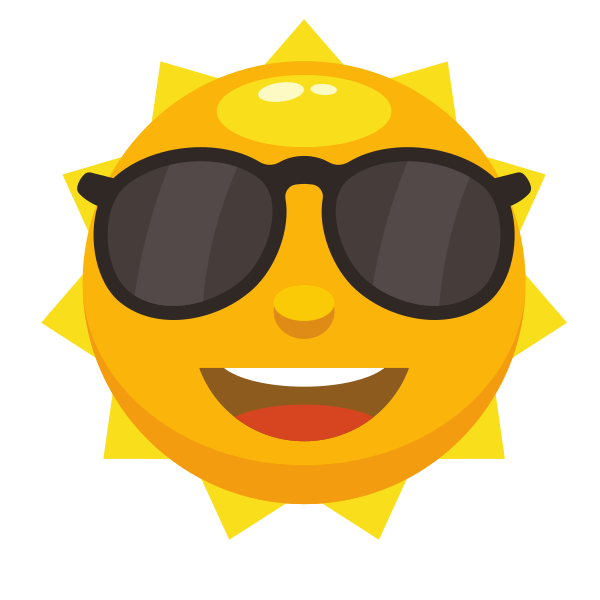 Cool Sun with Sunglasses