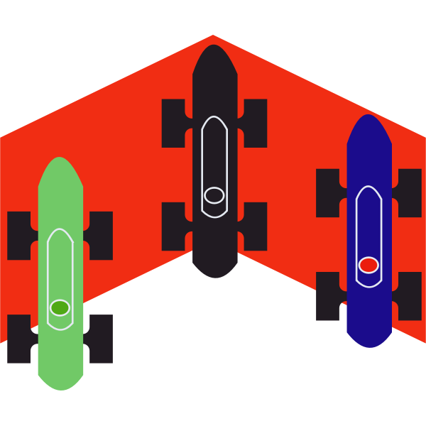 Two racing cars | Free SVG