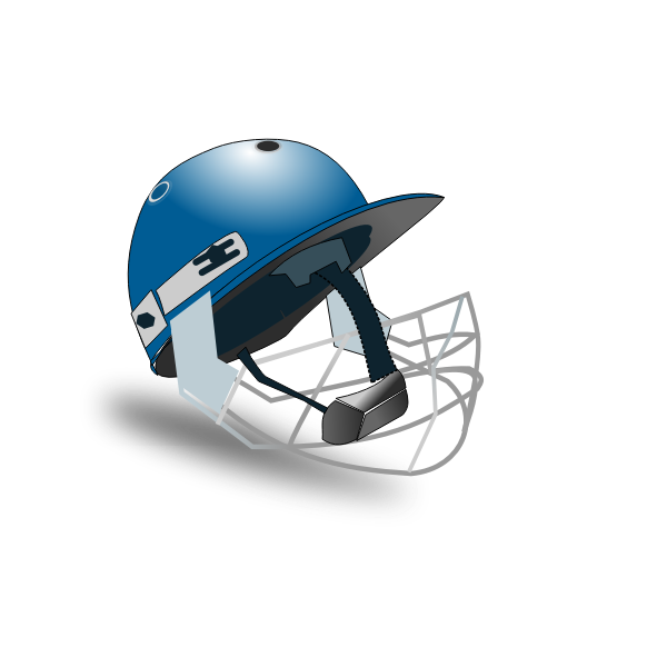 Vector image of cricket helmet