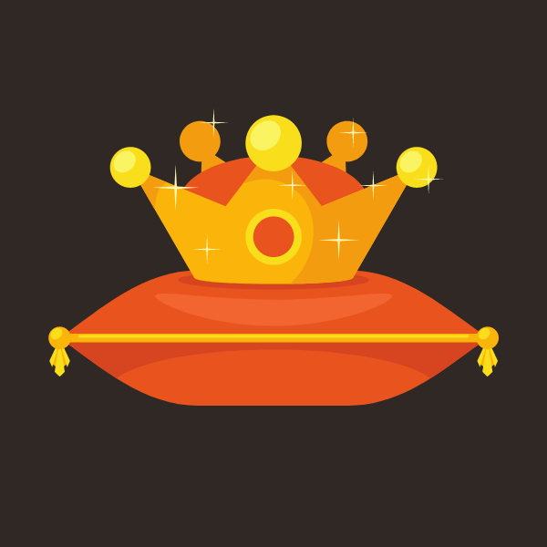 Crown on a pillow