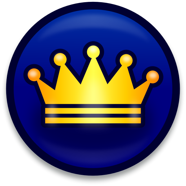 Golden royal crown icon vector image