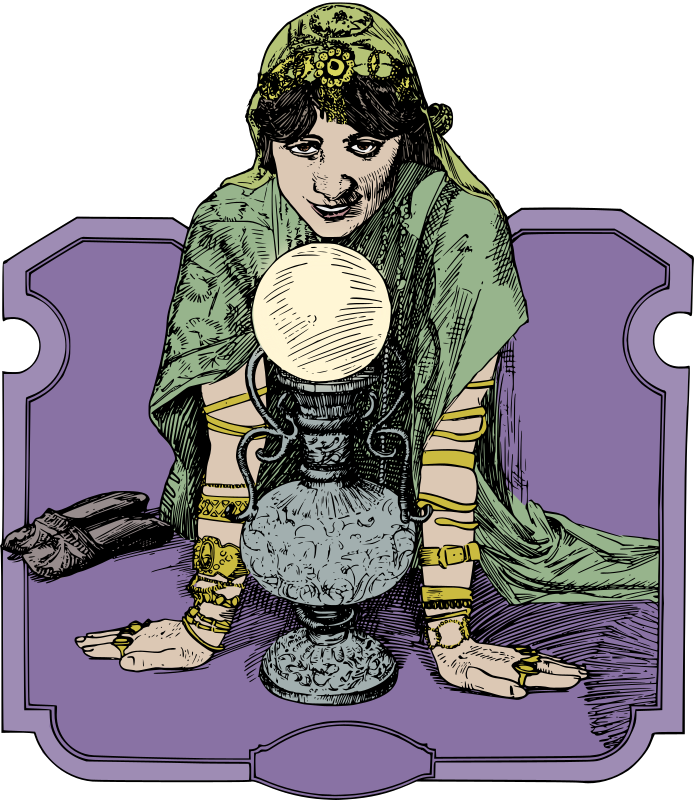 Fortuneteller with a crystal ball