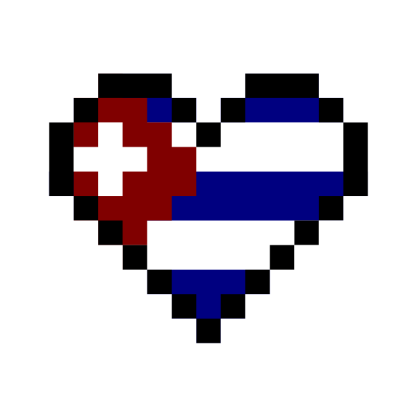 Cuban Flag In Heart Shape Free Svg