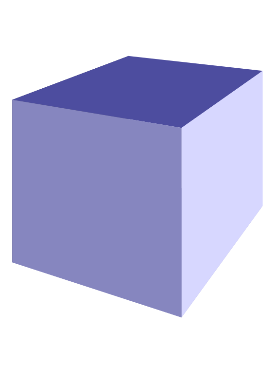 Purple 3d cube