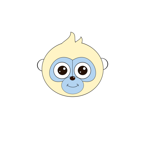 Monkey head vector clip art