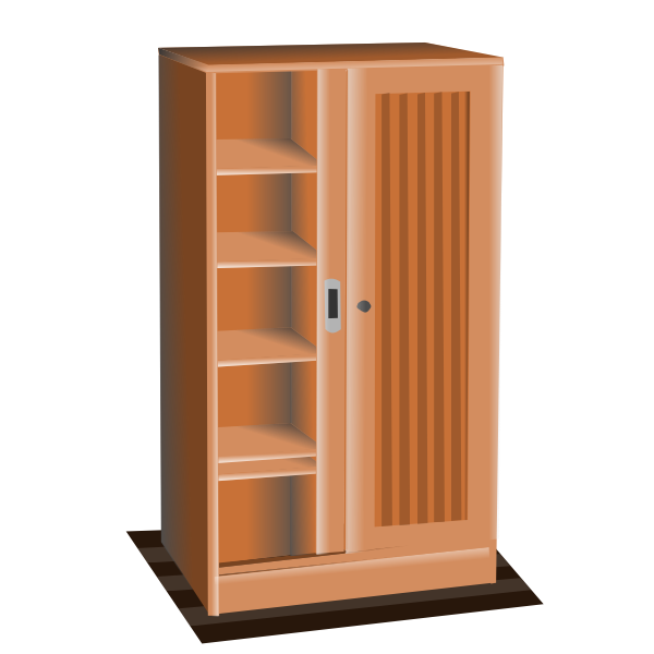 Brown cupboard  vector image