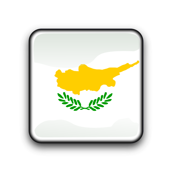 Cyprus vector flag button
