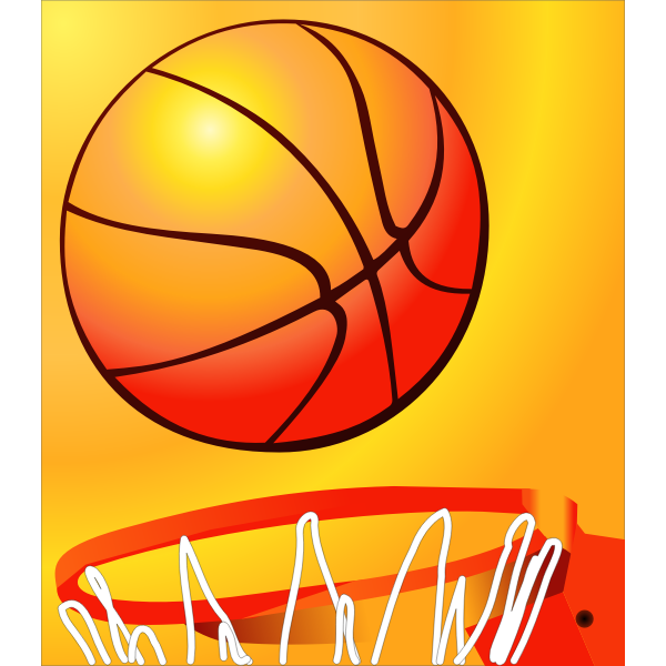 Basketball About To Enter A Basketball Hoop Vector Image Free Svg
