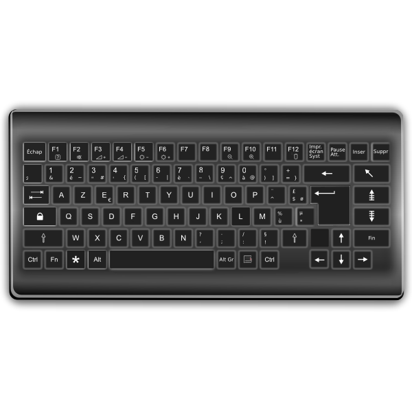 Download Vector graphics of AZERTY computer keyboard | Free SVG