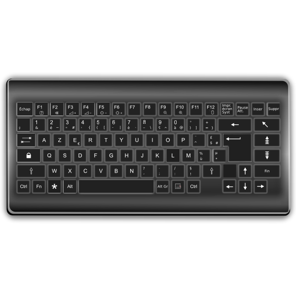 Vector graphics of AZERTY computer keyboard