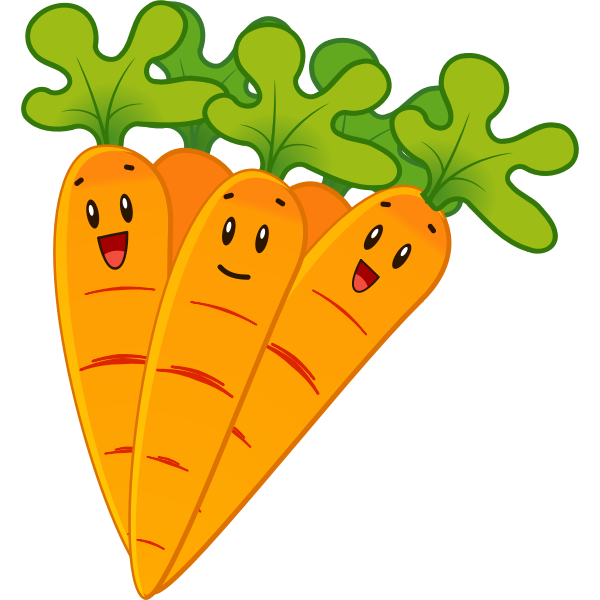 Download Smiling carrots | Free SVG