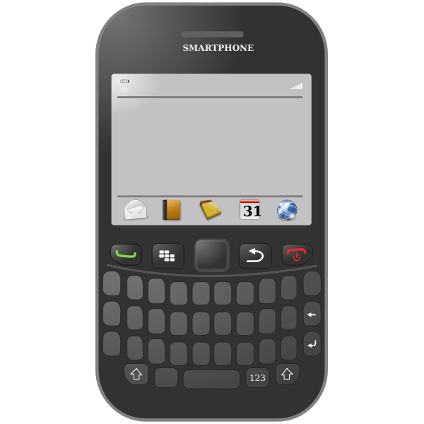 Gray smartphone