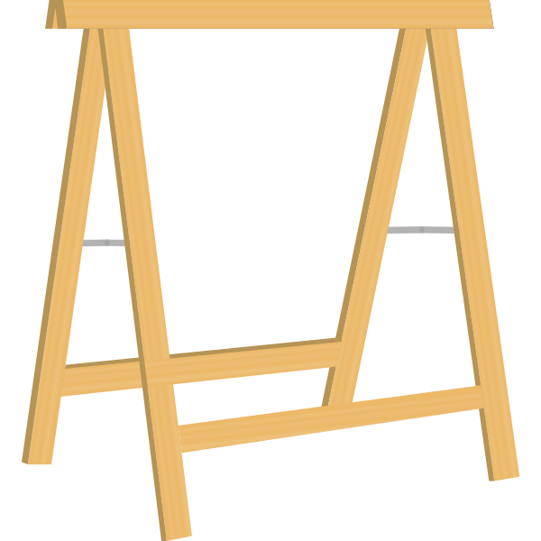 Vector illustration of sawhorse for woodwork