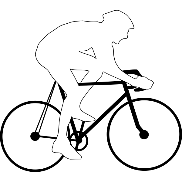 Cyclist silhouette vector image