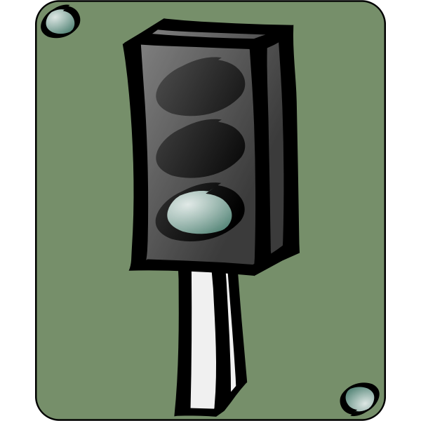 Traffic lights cartoon icon