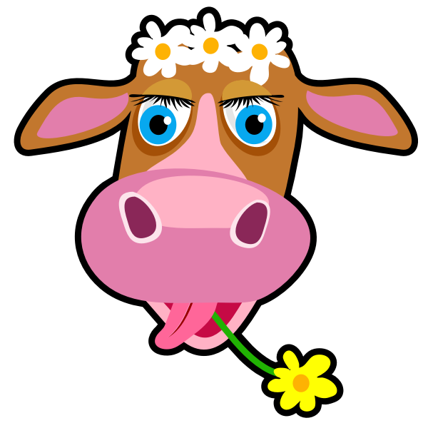 Vector graphics of daisy the cow