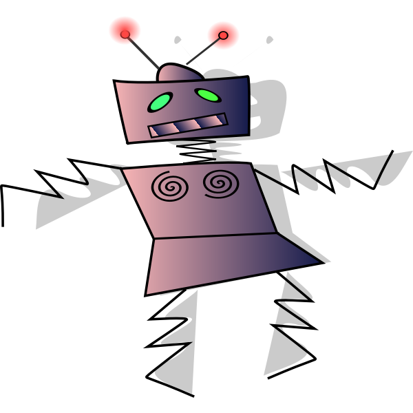 Dancing robot vector image