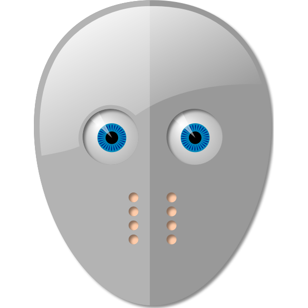 Fencing mask with eyes vector image