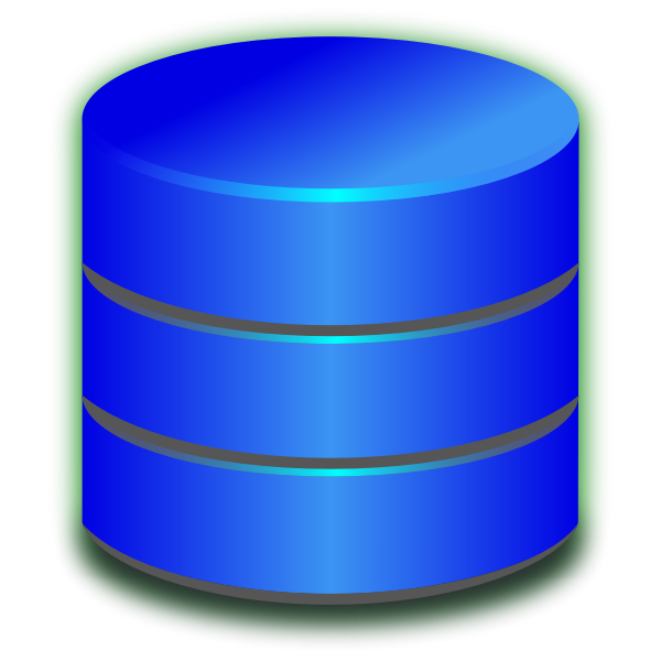 Blue database icon vector image