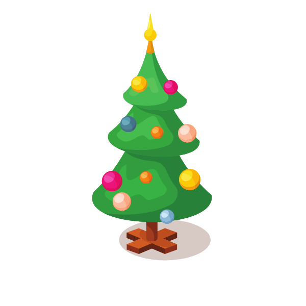 Decorated Christmas tree