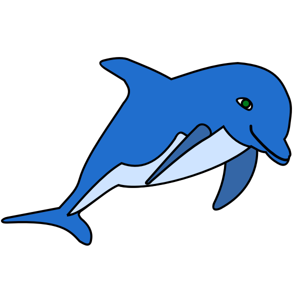 Dolphin in blue color