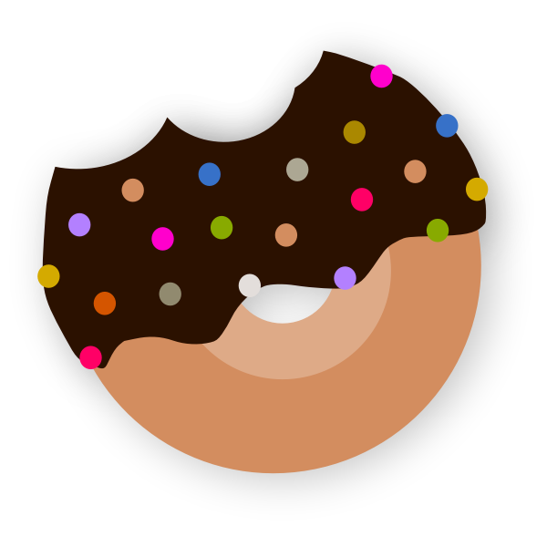 delicious donut with chocolate