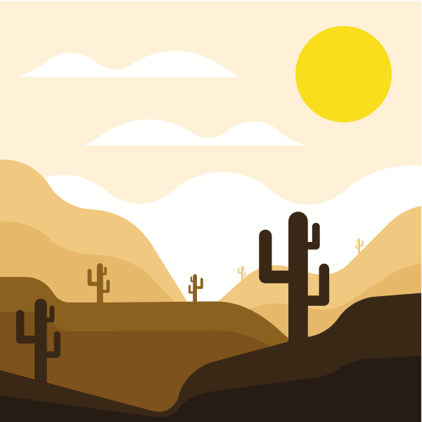 Desert landscape in the dusk-1772833317