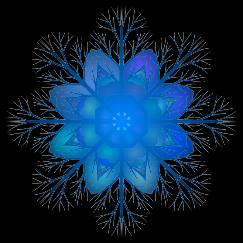 Blue striking flower