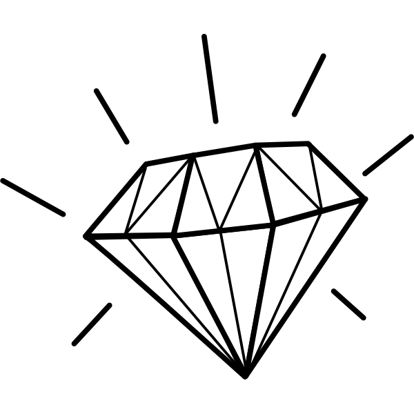Illustration of shiny diamond
