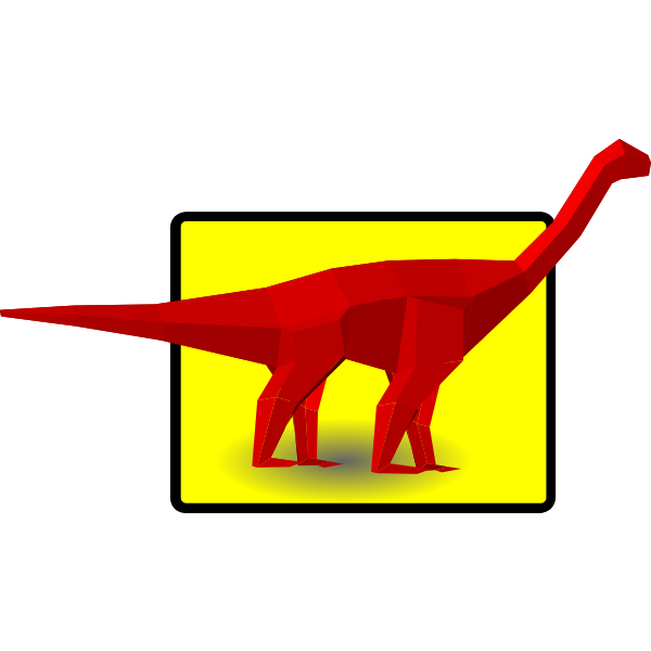 Red diplodocus vector image