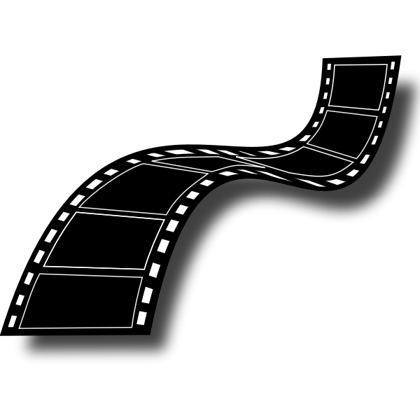 Black and white film strip vector image