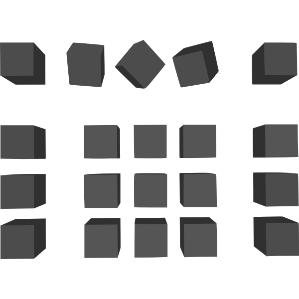 Simple grey cubes