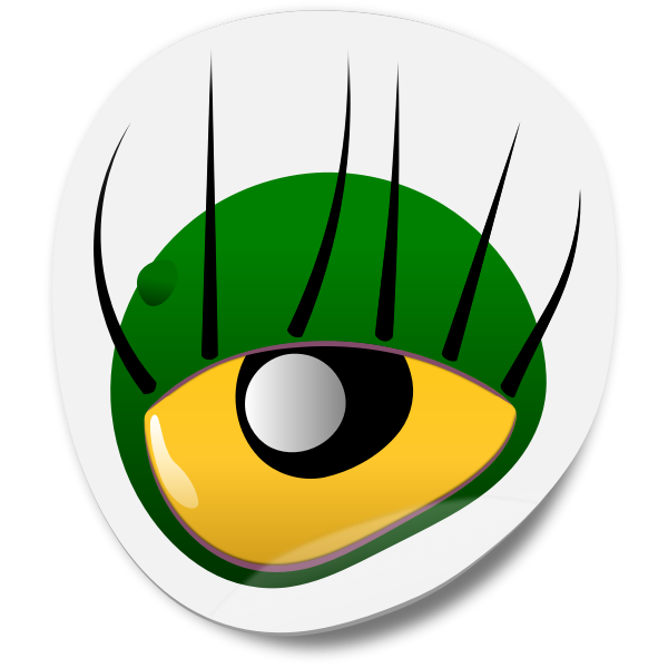 Monster eye sticker vector clip art