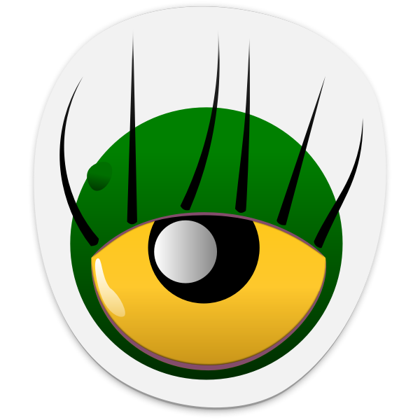 Monster eye sticker vector image